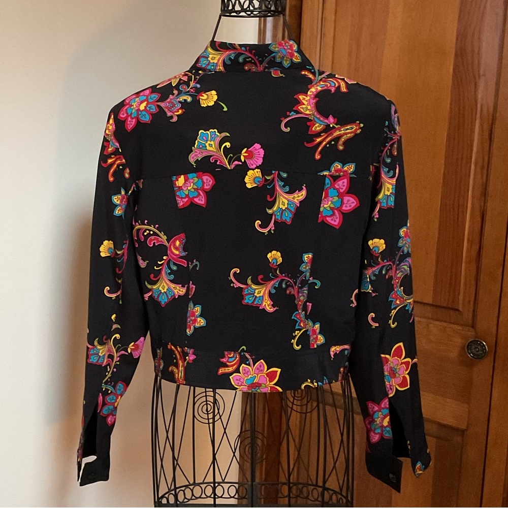 Vintage Maggie L silk jacket, 8P - Picture 3 of 5